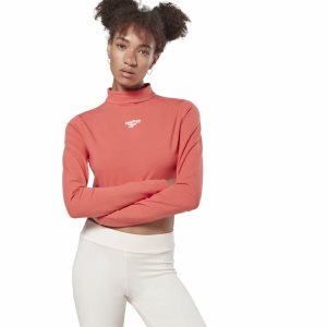 Crop Top Damskie Reebok Vector Różowe PL 90PHVRI